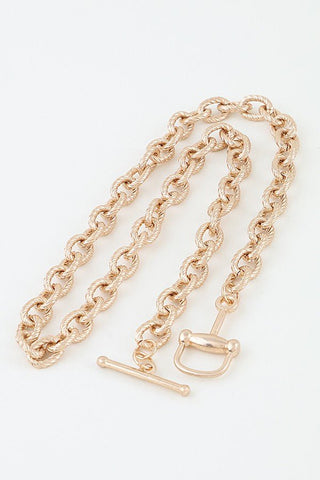 Horseshoe Toggle Gold Chain Necklace - Simply Me Boutique