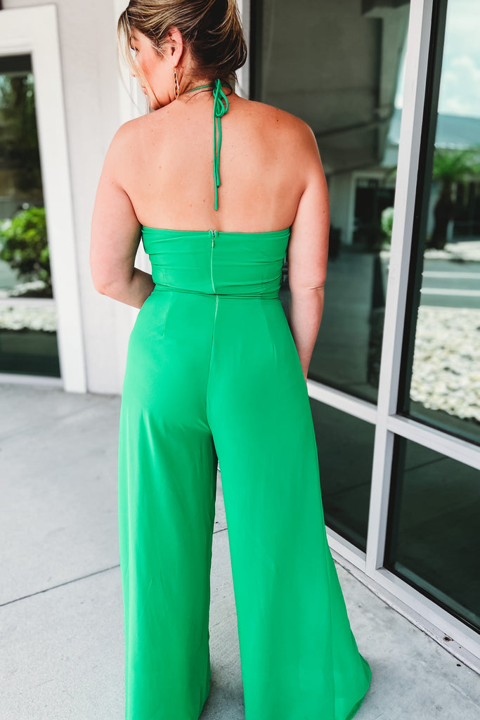 (More colors) Take a Risk Tunnel Strap Cutout Jumpsuit