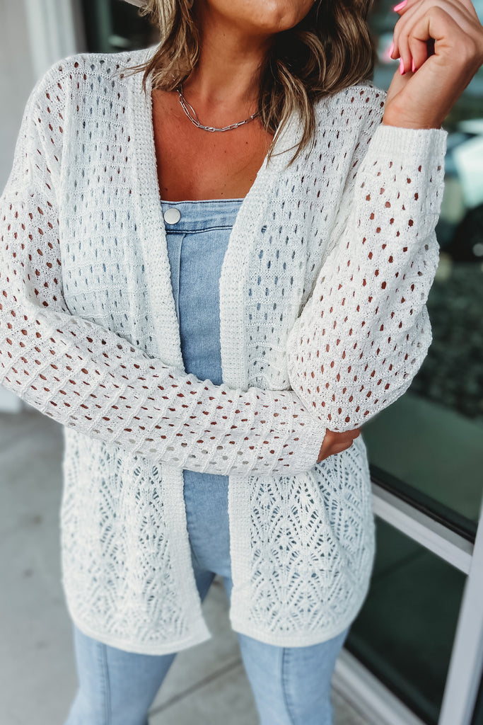 All Good Intentions Open Knit Cardigan