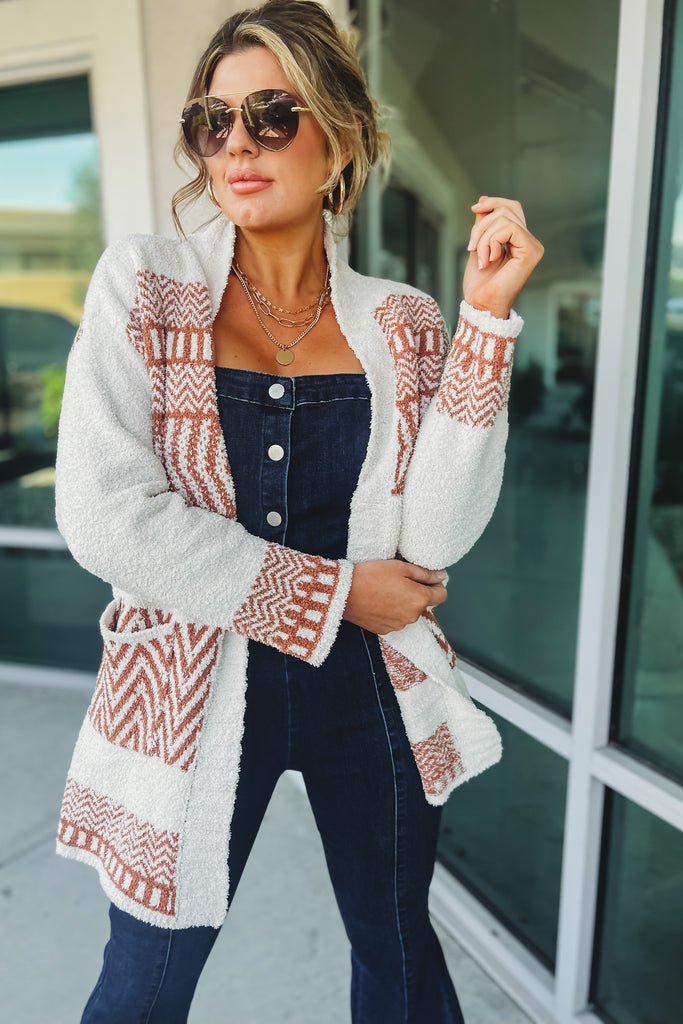 Daydreaming Aztec Super Soft Belted Cardigan (More colors)