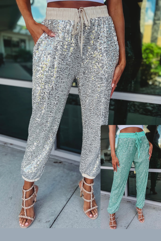 Can’t Forget Me Sequin Joggers (More Colors)