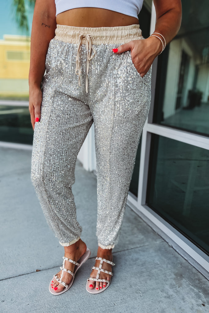 Can’t Forget Me Sequin Joggers (More Colors)
