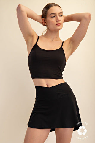 In the Zone V Waist Butter Soft Black Skort - Simply Me Boutique