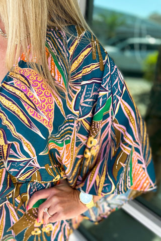 Island Muse Batwing Romper - Simply Me Boutique