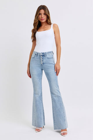 JUDY BLUE Bella Rhinestone Flare Jeans - Simply Me Boutique