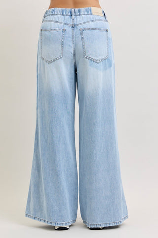 Judy Blue Colette Lightweight High Rise Jeans Palazzo Pants - Simply Me Boutique