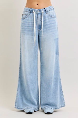 Judy Blue Colette Lightweight High Rise Jeans Palazzo Pants - Simply Me Boutique