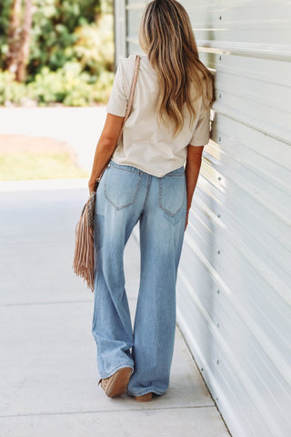 Judy Blue Colette Lightweight High Rise Jeans Palazzo Pants - Simply Me Boutique