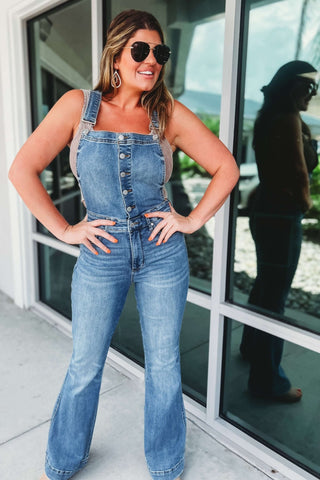 Judy Blue Penny Tummy Control Overalls - Simply Me Boutique