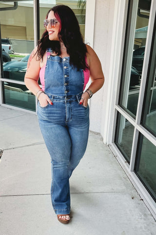 Judy Blue Penny Tummy Control Overalls - Simply Me Boutique