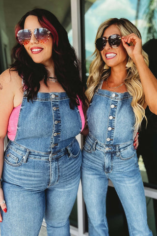 Judy Blue Penny Tummy Control Overalls - Simply Me Boutique