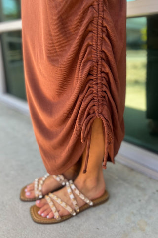 Just a Daydream Scoop Neck Side Tie Detail Midi Dress MORE COLORS! - Simply Me Boutique