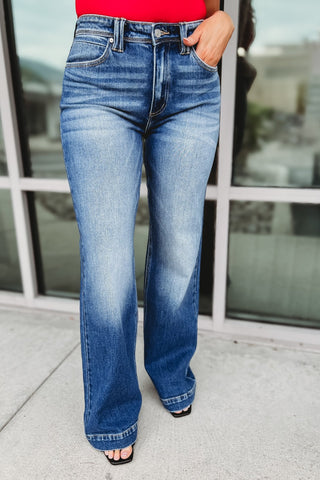 KanCan Addison High Rise Flare Wide Leg Jeans - Simply Me Boutique