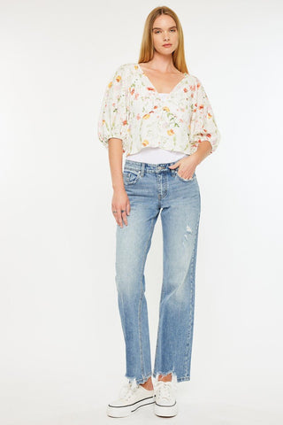 KANCAN Brooklyn Mid Rise Straight Leg Jeans - Simply Me Boutique