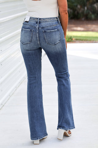 KANCAN CeCe Embroidered Mid Rise Jeans - Simply Me Boutique