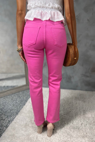KANCAN Chloe Straight Leg Pink Jeans - Simply Me Boutique