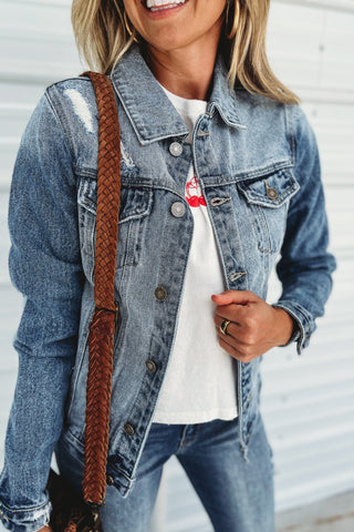 KANCAN Classic Denim Jean Jacket (Non Stretch) - Simply Me Boutique