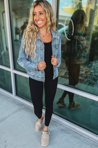 KANCAN Classic Trucker Denim Jean Jacket - Simply Me Boutique