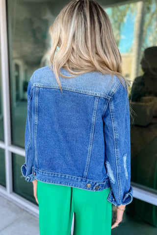 KANCAN Classic Trucker Denim Jean Jacket - Simply Me Boutique