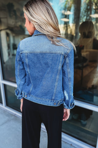 KANCAN Classic Trucker Denim Jean Jacket - Simply Me Boutique