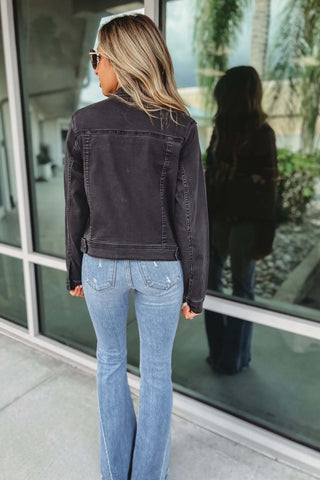 KANCAN Dark Grey Denim Jean Jacket - Simply Me Boutique