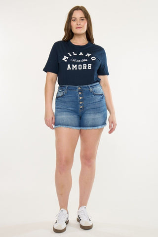 Kancan Devon High Rise Denim Shorts - Simply Me Boutique
