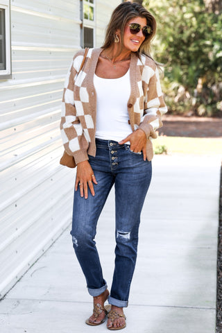 KANCAN Eternity Mid Rise Slim Straight Leg Jeans - Simply Me Boutique