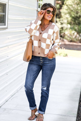 KANCAN Eternity Mid Rise Slim Straight Leg Jeans - Simply Me Boutique