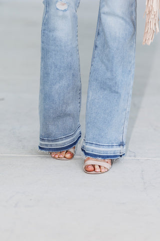 Kancan Hadley High Rise Flare Jeans - Simply Me Boutique