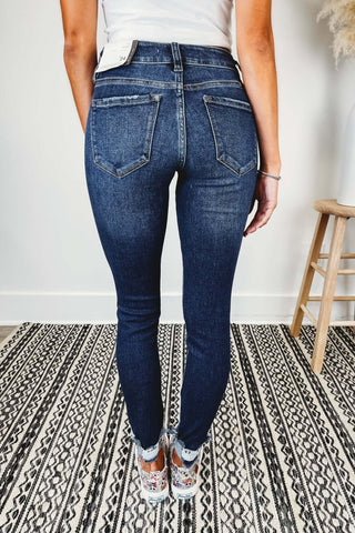 Kancan I Told You So Distressed Skinny Dark Wash Jeans - Simply Me Boutique