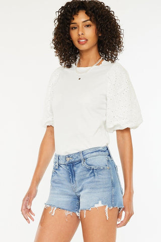 KANCAN Jessie Mid Rise Denim Jean Shorts - Simply Me Boutique