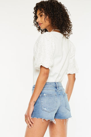 KANCAN Jessie Mid Rise Denim Jean Shorts - Simply Me Boutique
