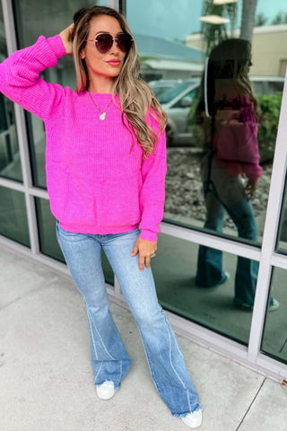 Kancan Kelsey Sharkbite Hem Flare Jeans - Simply Me Boutique