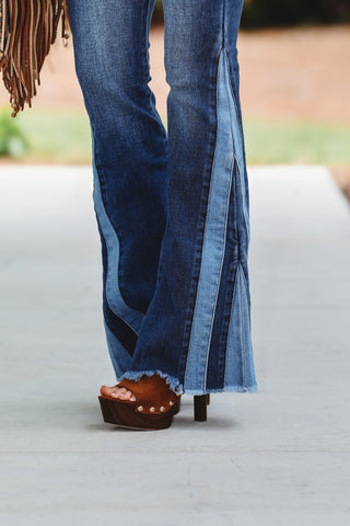 Kancan Mabel High Rise Flare Jeans (PREORDER) - Simply Me Boutique