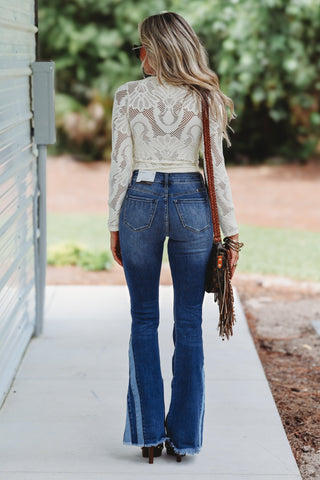 Kancan Mabel High Rise Flare Jeans (PREORDER) - Simply Me Boutique
