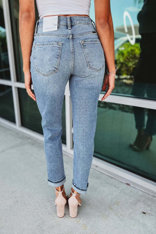 KanCan Madeline Button Fly High Rise Mom Jeans - Simply Me Boutique