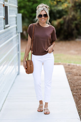 KANCAN Piper High Rise Slim Straight White Jeans - Simply Me Boutique