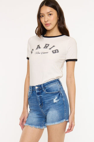 Kancan Sydney High Rise Denim Shorts - Simply Me Boutique