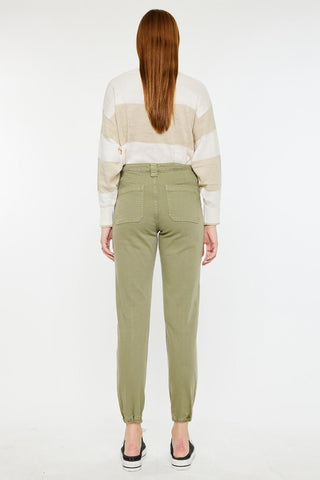 KANCAN Tatiana ULTRA High Rise Olive Joggers - Simply Me Boutique