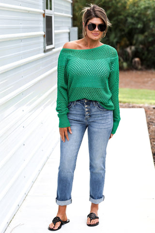 Kelly Green Best Adventure Top - Simply Me Boutique