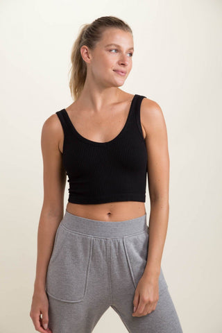 Kick Back Ribbed Crop Tank Top 2 Colors! - Simply Me Boutique