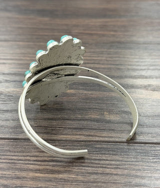 Large Turquoise Brass Arm Cuff Bracelet - Simply Me Boutique