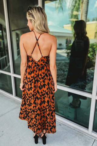 Lasting Love Leopard Print Midi Dress - Simply Me Boutique