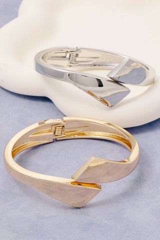 Layered Bang Hinge Bangle Bracelet (Gold, Silver) - Simply Me Boutique