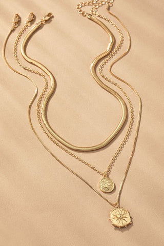 Layered Coin Charm Necklace - Simply Me Boutique