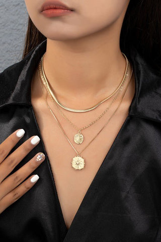 Layered Coin Charm Necklace - Simply Me Boutique