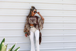 Lonestar Ivory Flare Jeans with Tan Star - Simply Me Boutique