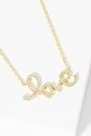 Love Pave Rhinestone Necklace 2 colors! - Simply Me Boutique