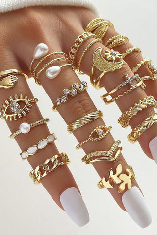 Luna Layers Ring Stack Sets (Silver, Gold) - Simply Me Boutique