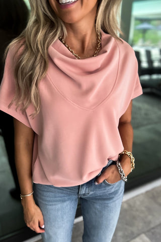 Luxe Fabric Cowl Neck Top 3 COLORS! - Simply Me Boutique
